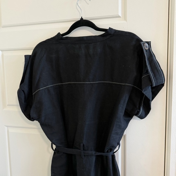 Zara Black V-Neck Romper with Tie Waist - Picture 8 of 8